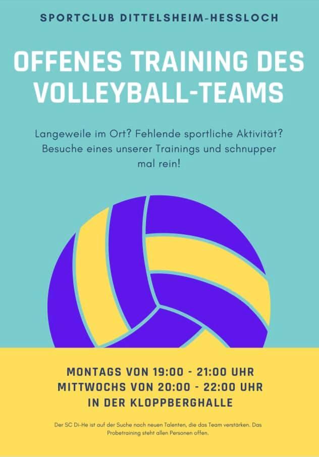 Offenes Training des Volleyball-Teams