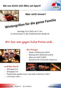 Wintergrillen im Vereinsheim