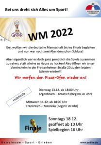Fußball WM 2022 im Vereinsheim