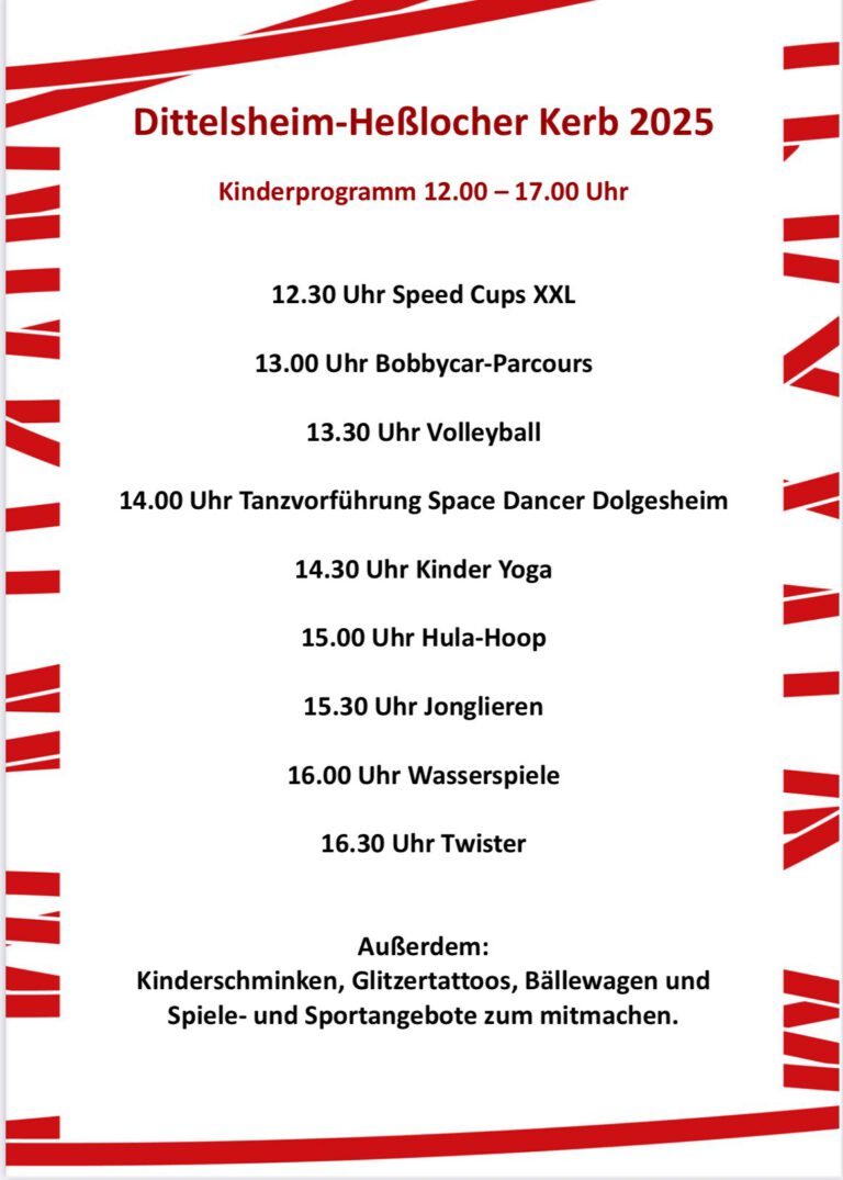 Besucht uns auf der Kerb am 28. und 29.06.25