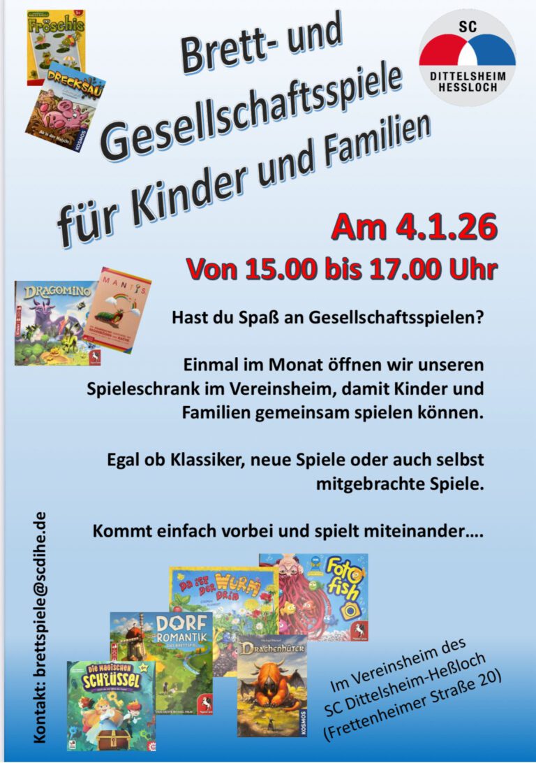 Brettspieltreff beim SC Dittelsheim-Heßloch